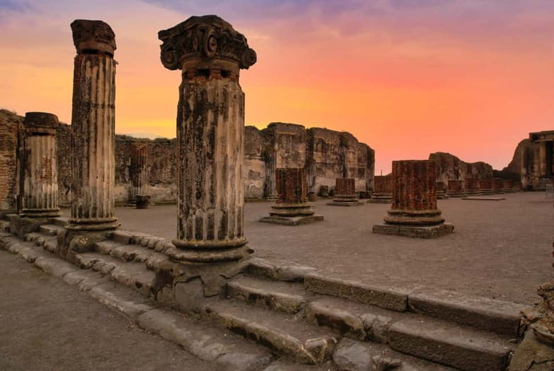 From Rome: Pompei & Sorrento| Expert Guide and Exclusive Bus - Pompeii With a Guide: Forum, Amphitheater, Baths, Greek Theatre, Lupanar